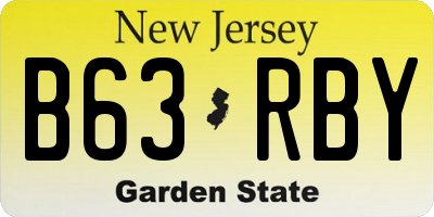 NJ license plate B63RBY