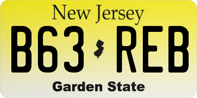 NJ license plate B63REB