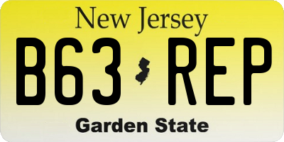 NJ license plate B63REP