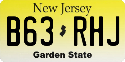 NJ license plate B63RHJ
