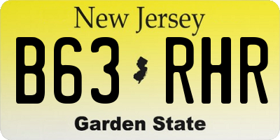 NJ license plate B63RHR