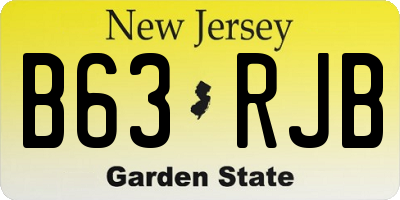 NJ license plate B63RJB
