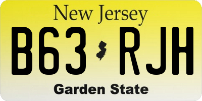 NJ license plate B63RJH