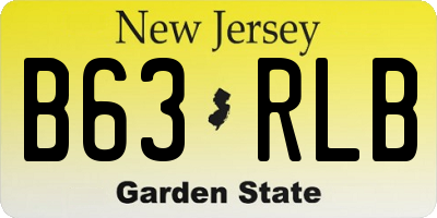 NJ license plate B63RLB