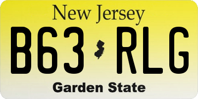 NJ license plate B63RLG