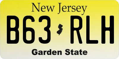 NJ license plate B63RLH