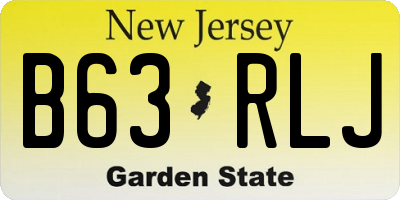 NJ license plate B63RLJ