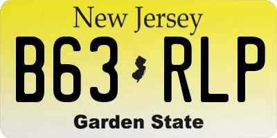 NJ license plate B63RLP