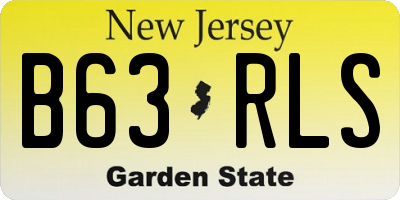 NJ license plate B63RLS