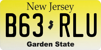 NJ license plate B63RLU