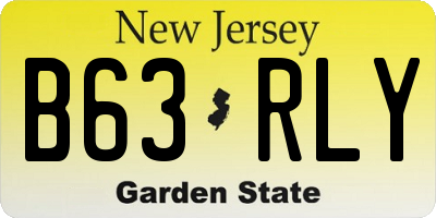 NJ license plate B63RLY