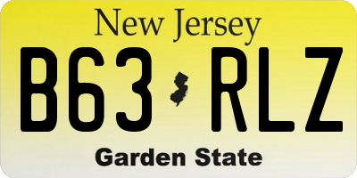 NJ license plate B63RLZ