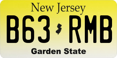 NJ license plate B63RMB