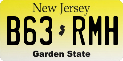 NJ license plate B63RMH