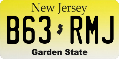 NJ license plate B63RMJ