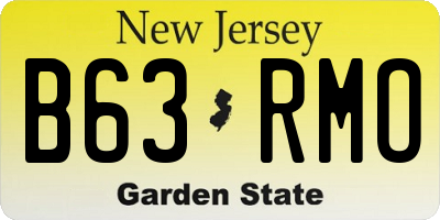 NJ license plate B63RMO
