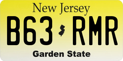 NJ license plate B63RMR