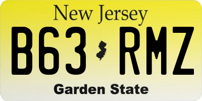 NJ license plate B63RMZ