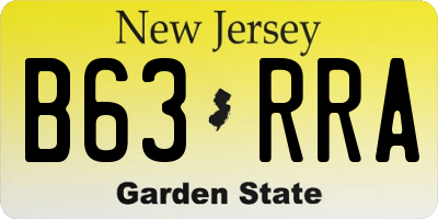 NJ license plate B63RRA