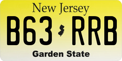 NJ license plate B63RRB