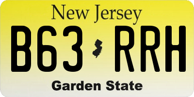 NJ license plate B63RRH