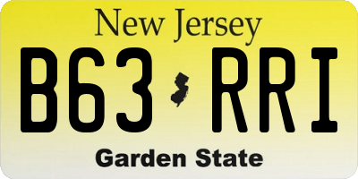 NJ license plate B63RRI