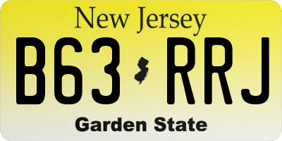 NJ license plate B63RRJ