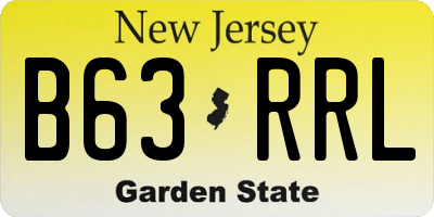 NJ license plate B63RRL