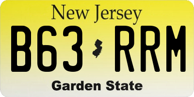 NJ license plate B63RRM