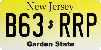 NJ license plate B63RRP