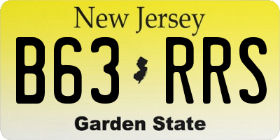 NJ license plate B63RRS