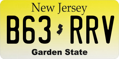 NJ license plate B63RRV