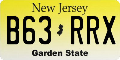NJ license plate B63RRX