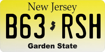 NJ license plate B63RSH