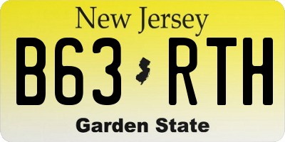 NJ license plate B63RTH