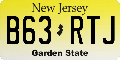 NJ license plate B63RTJ