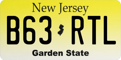 NJ license plate B63RTL