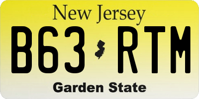 NJ license plate B63RTM