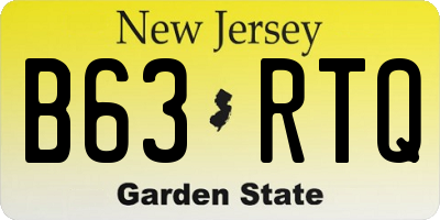 NJ license plate B63RTQ