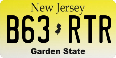 NJ license plate B63RTR