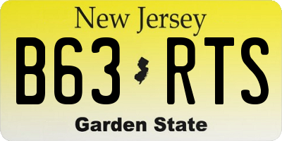 NJ license plate B63RTS