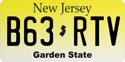 NJ license plate B63RTV