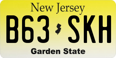 NJ license plate B63SKH