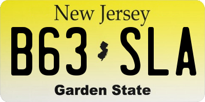 NJ license plate B63SLA