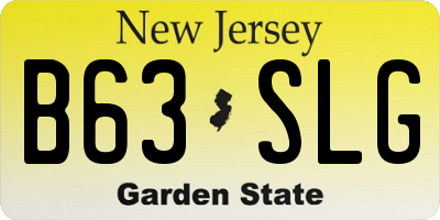 NJ license plate B63SLG