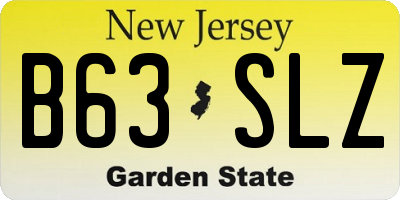NJ license plate B63SLZ