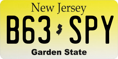 NJ license plate B63SPY