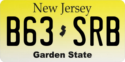 NJ license plate B63SRB