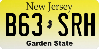 NJ license plate B63SRH