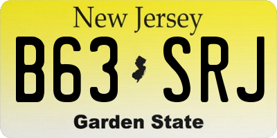 NJ license plate B63SRJ